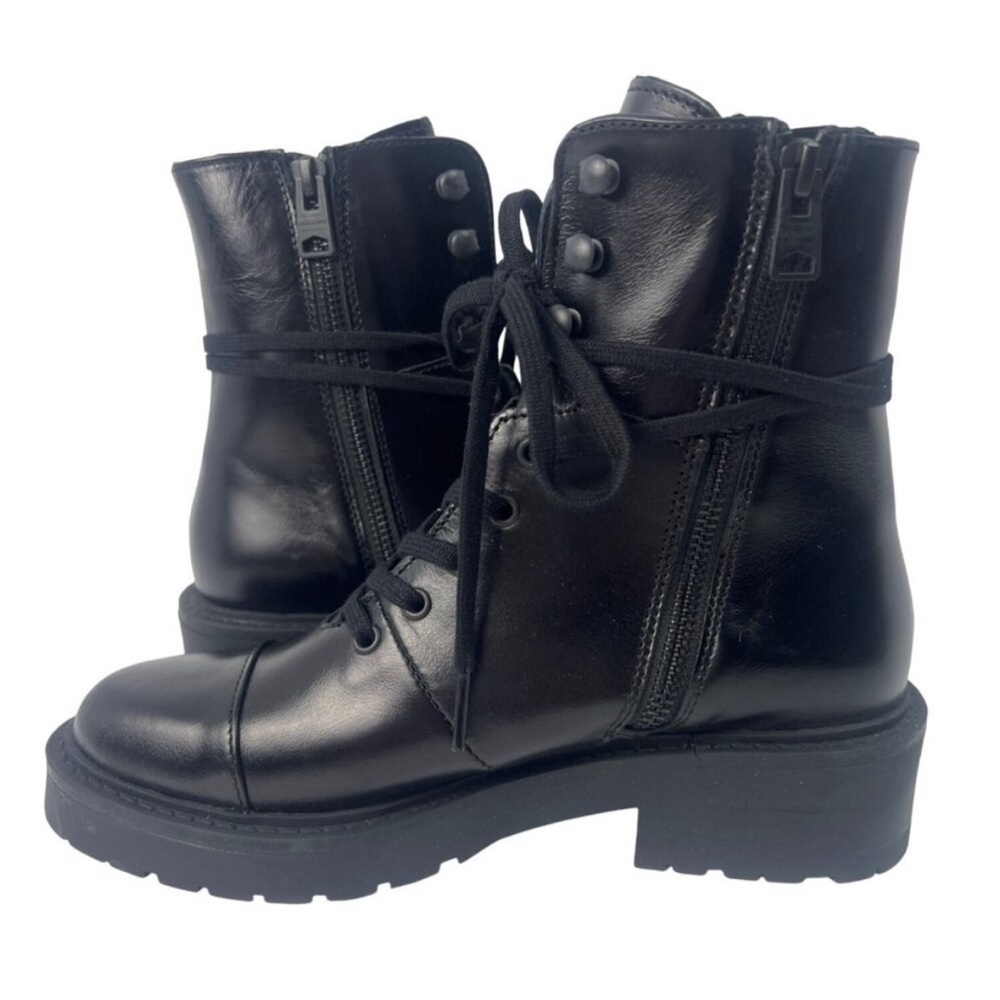 Black Leather Ankle Boots - Picture 3 of 15